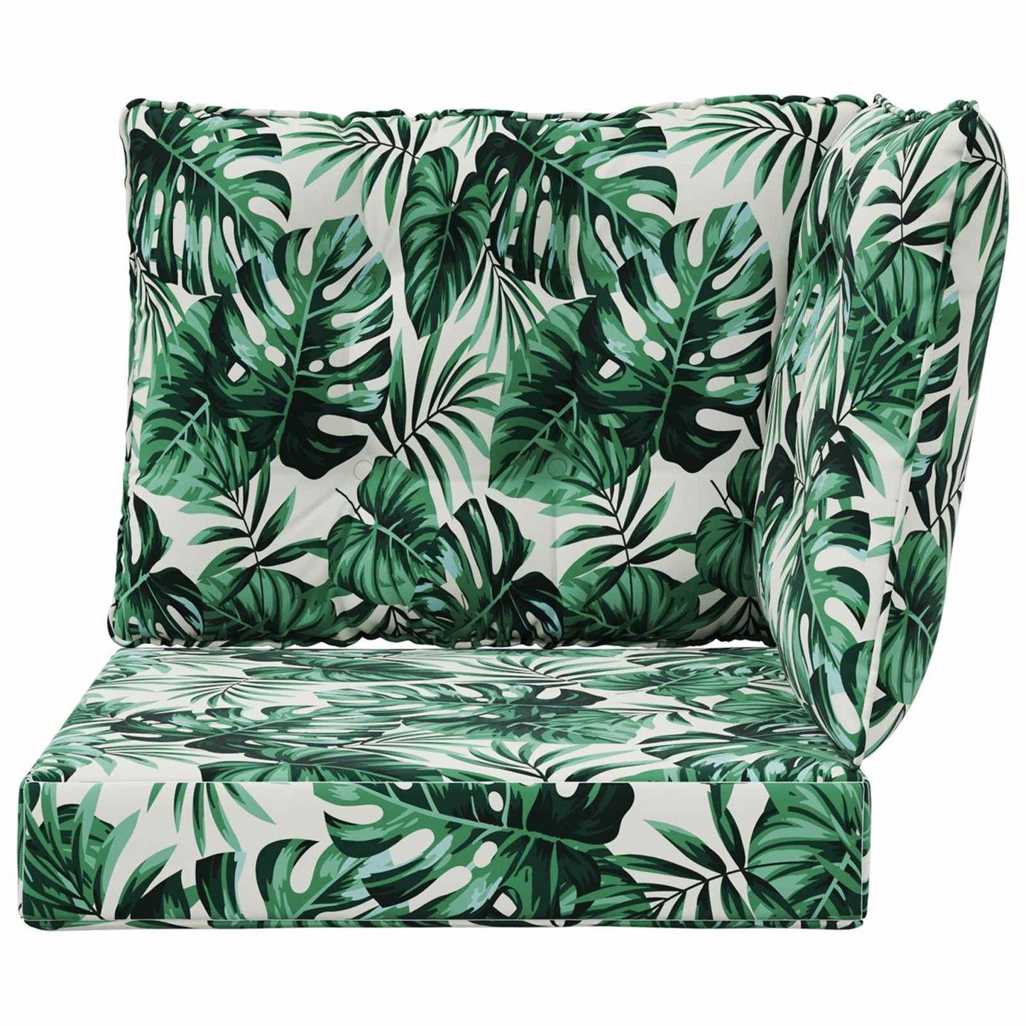Udendørs Sofa Pude Polyester Bladmønster 50,5 x 50,5 cm