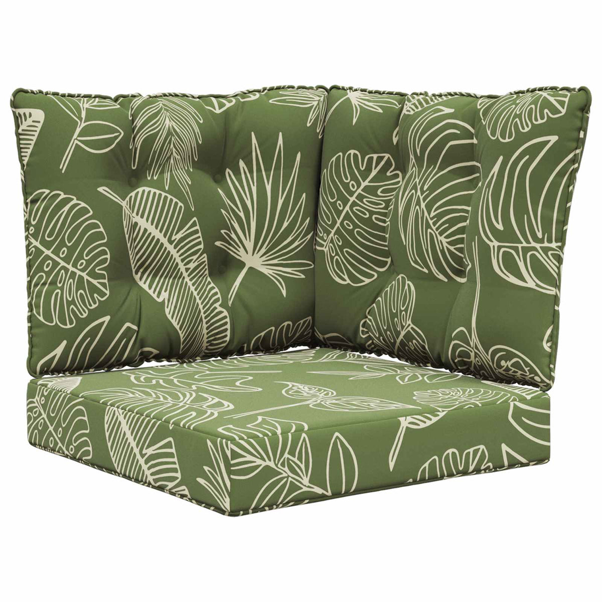 Udendørs Sofa Pude Polyester Bladdesign 50,5 x 50,5 cm