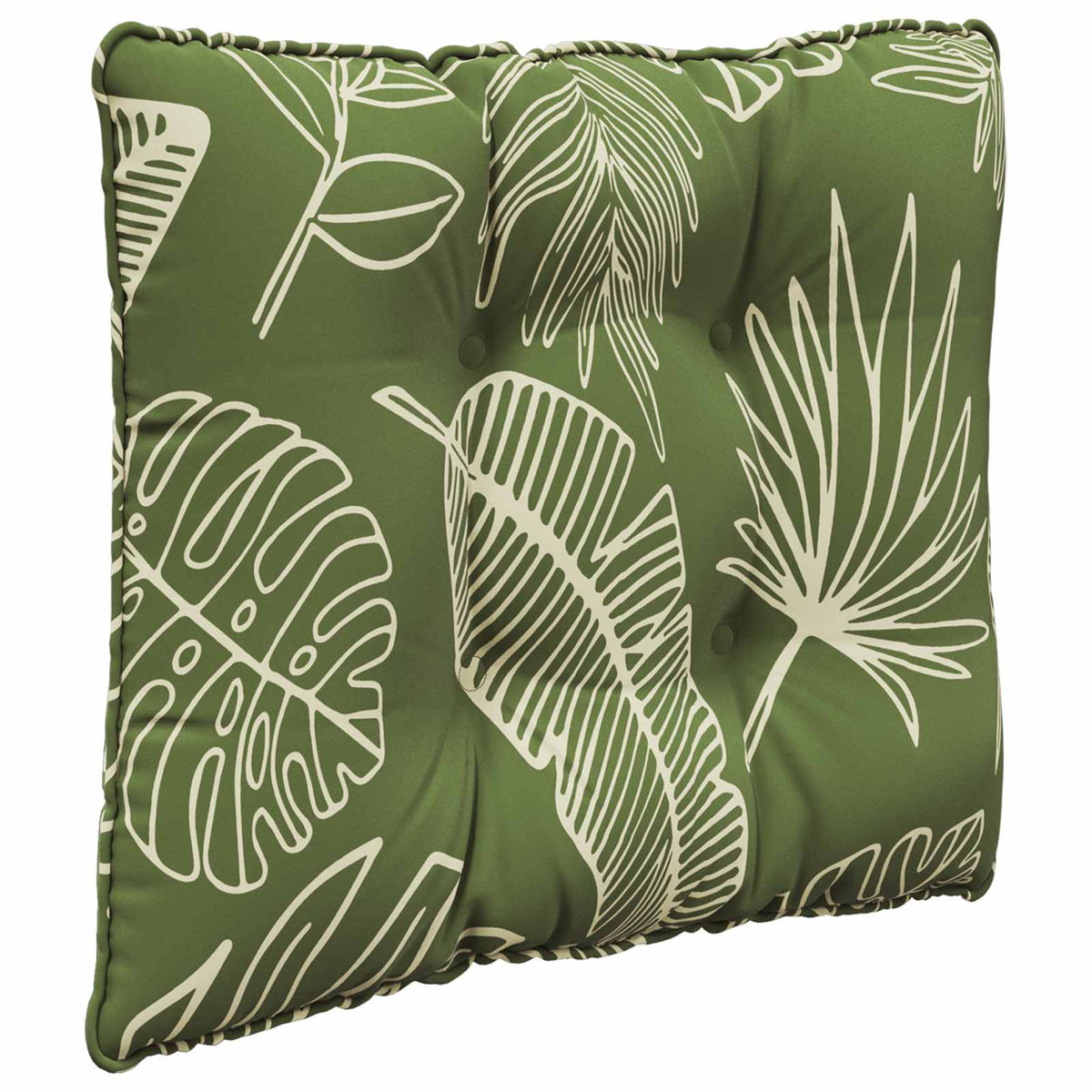 Udendørs Sofa Pude Polyester Bladdesign 50,5 x 50,5 cm