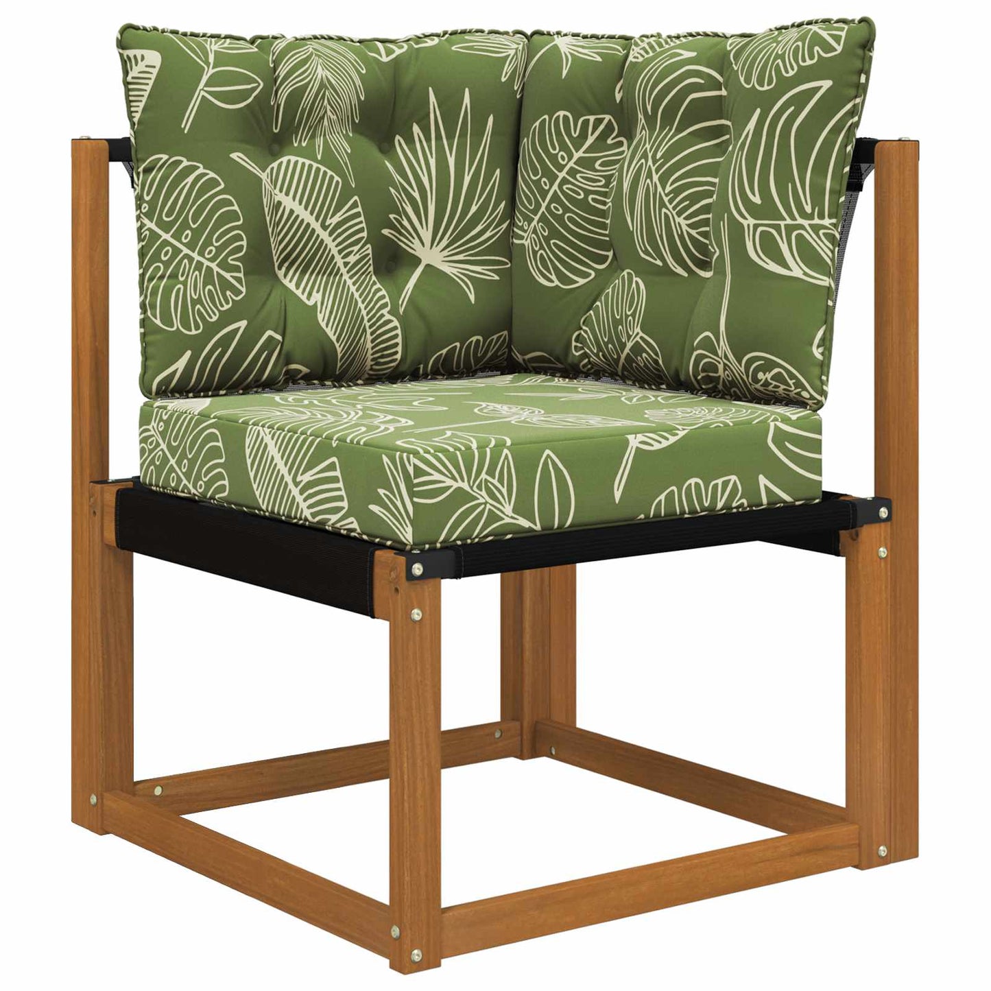 Udendørs Sofa Pude Polyester Bladdesign 50,5 x 50,5 cm