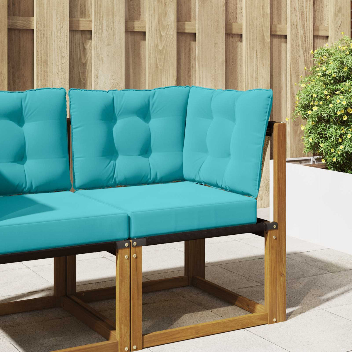 Udendørs Sofa Pude Polyester Turkis 50,5 x 50,5 cm