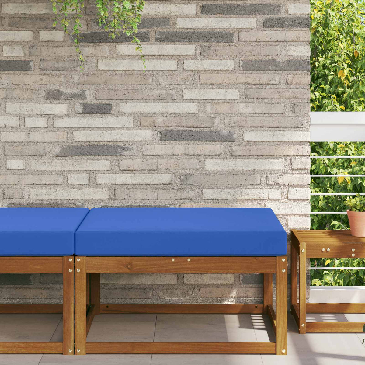 Udendørs Sofa Pude Polyester Kongelig blå 80 x 80 cm