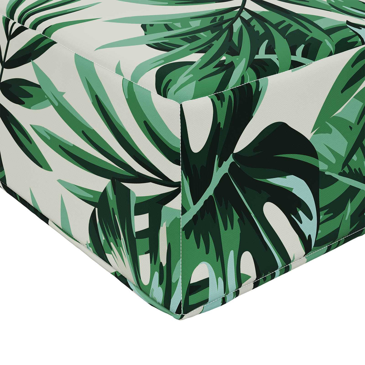 Udendørs Sofa Pude Polyester Bladmønster 80 x 80 cm Bladmønster