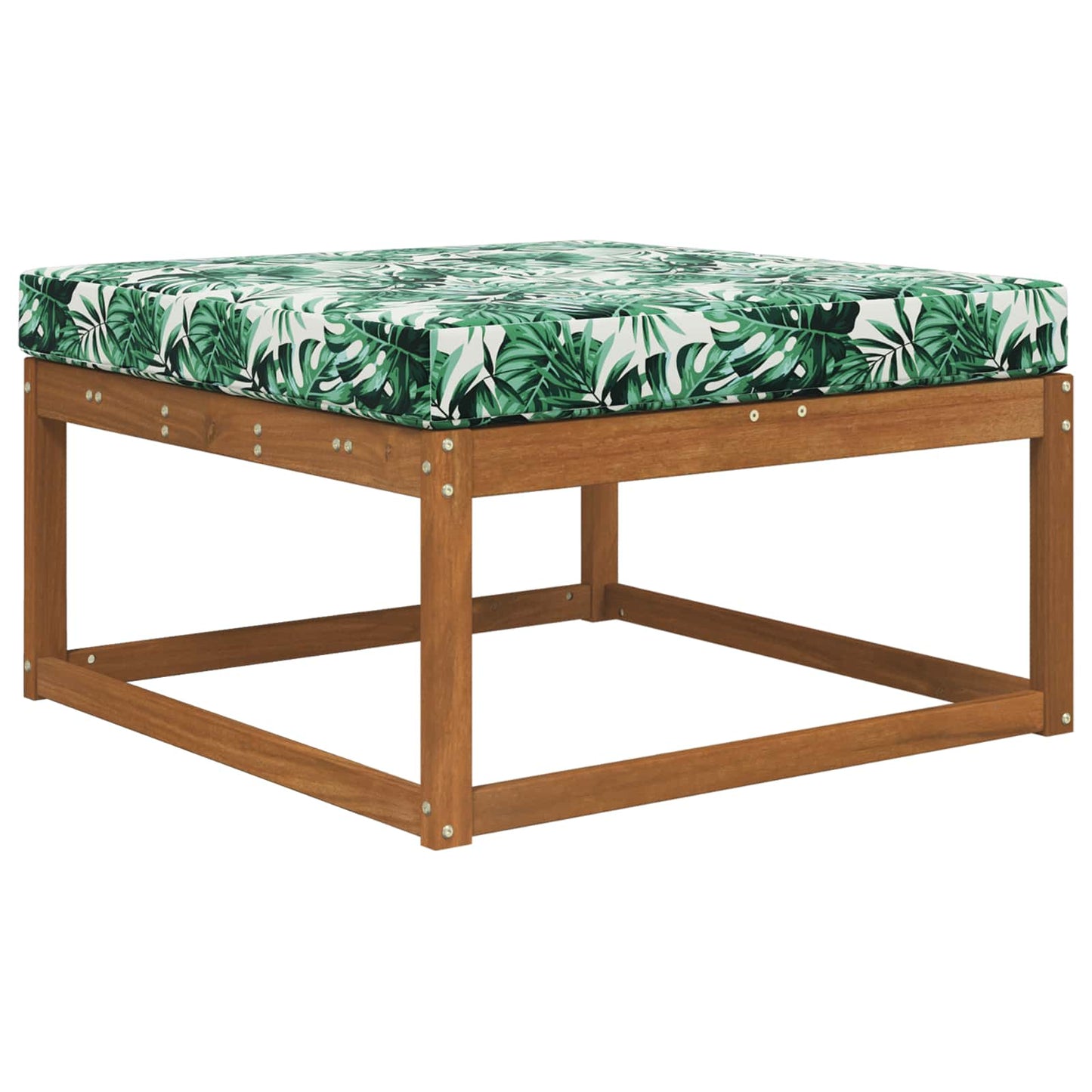 Udendørs Sofa Pude Polyester Bladmønster 80 x 80 cm Bladmønster