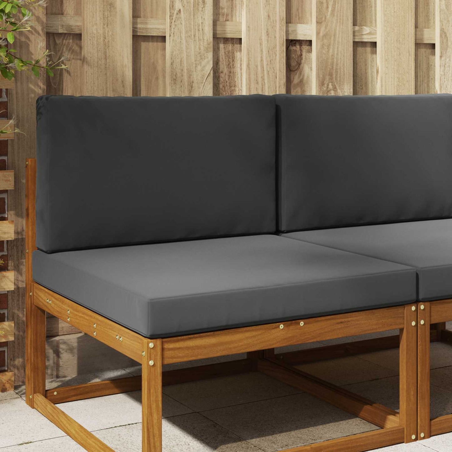 Udendørs Sofa Pude Polyester Antracit 80 x 80 cm