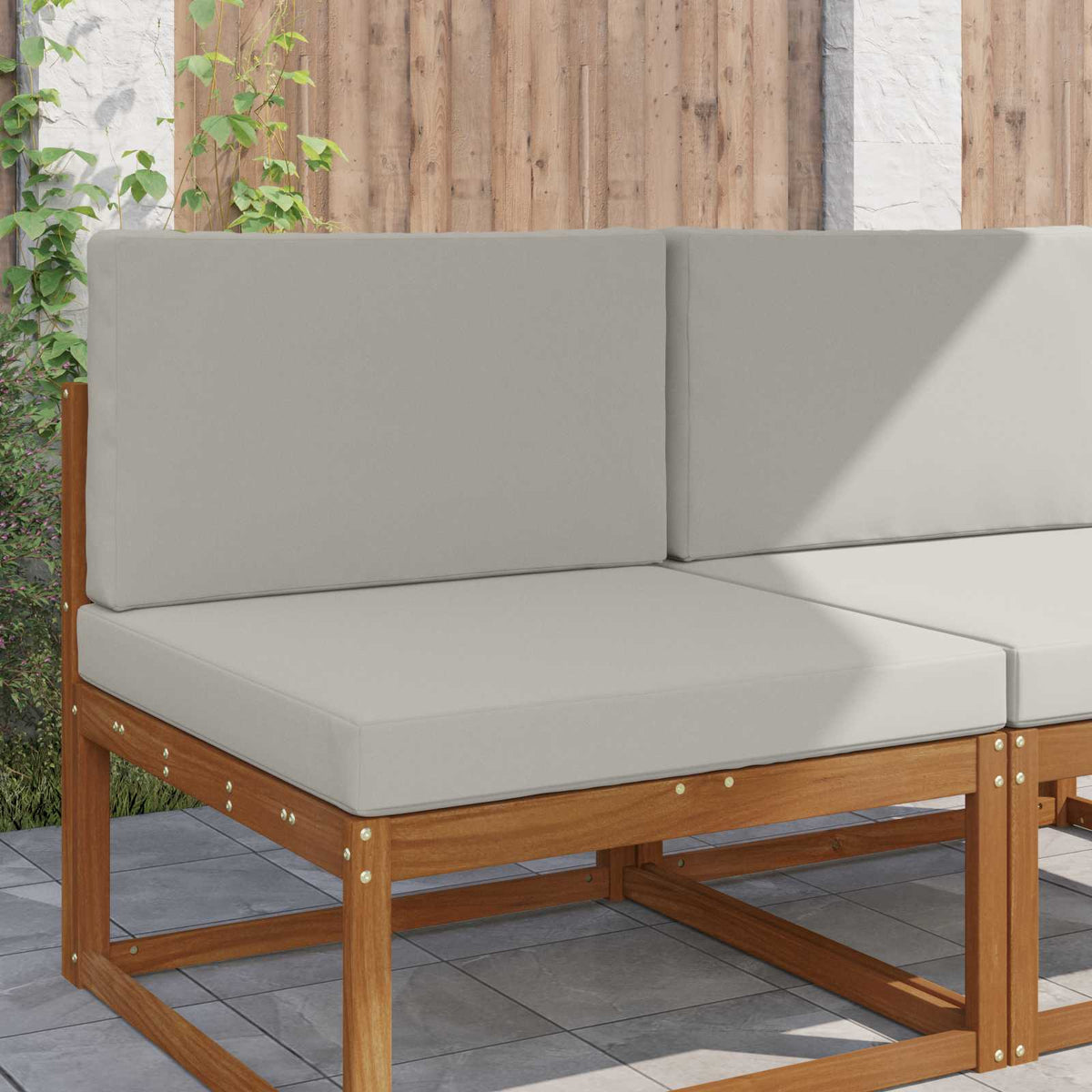 Udendørs Sofa Pude Polyester Grå 80 x 80 cm
