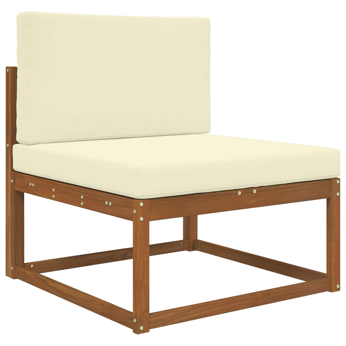 Udendørs Sofa Pude Polyester Cremefarvet 80 x 80 cm
