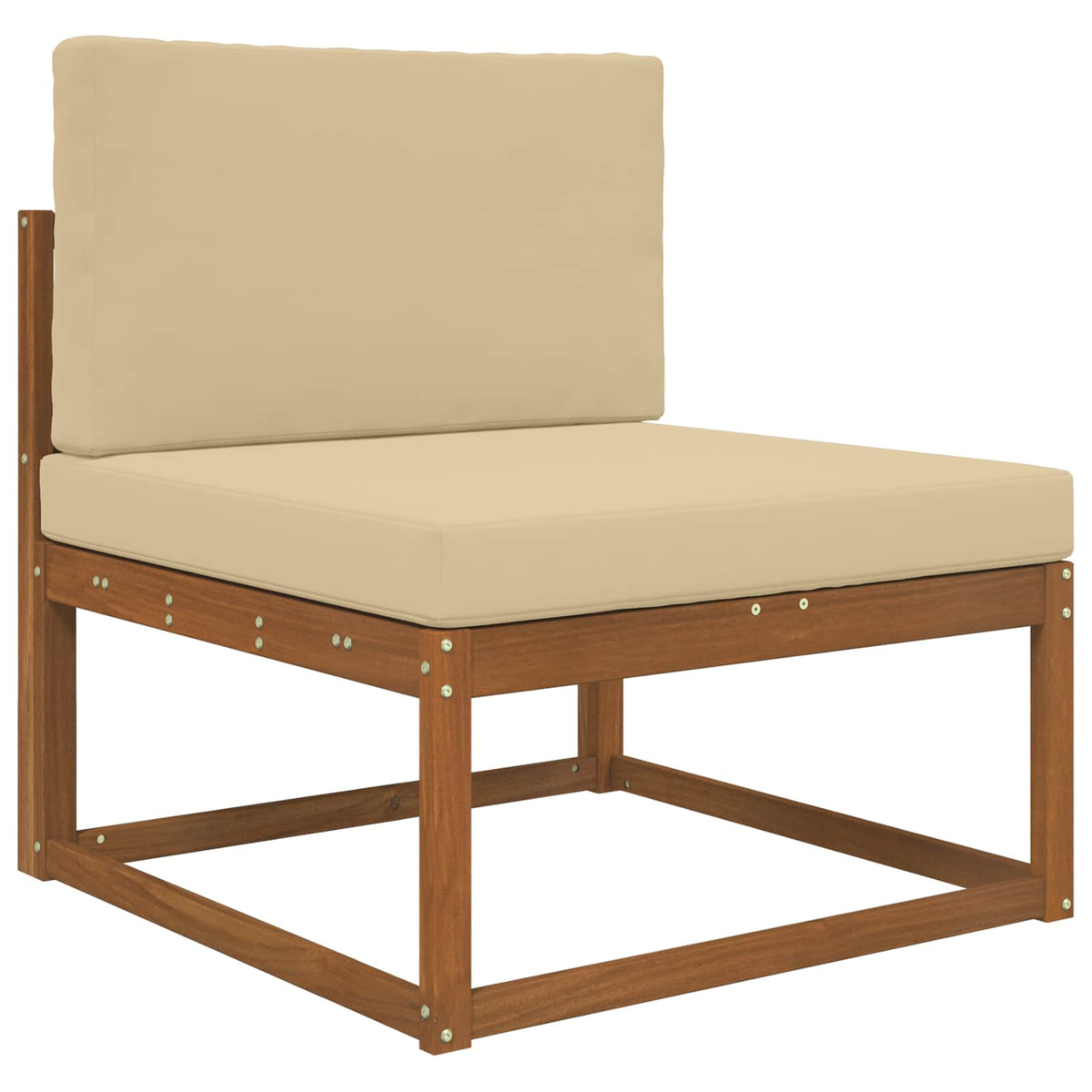 Udendørs Sofa Pude Polyester Beige 80 x 80 cm