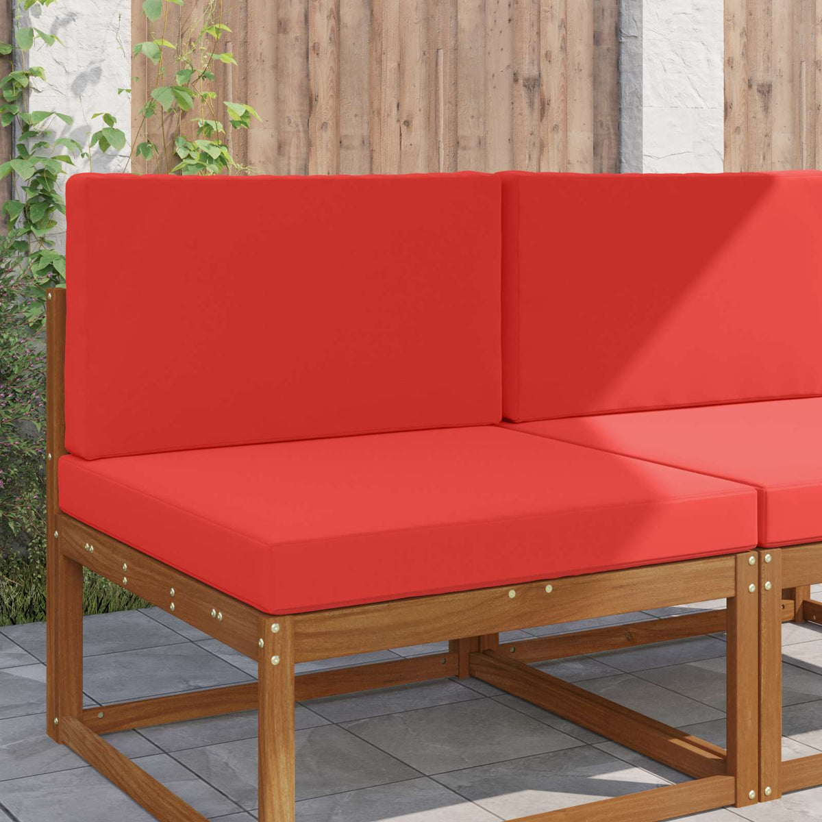 Udendørs Sofa Pude Polyester Rød 80 x 80 cm