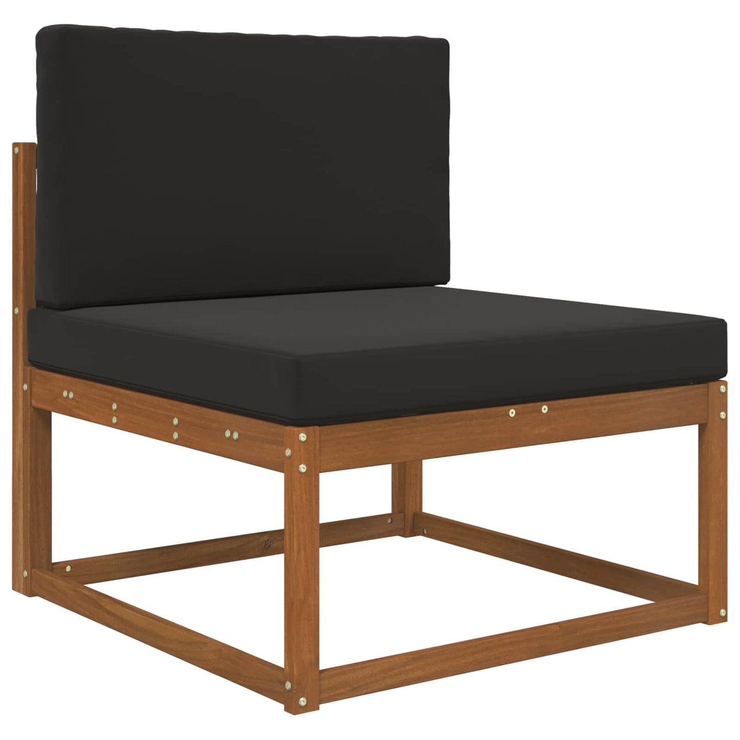 Udendørs Sofa Pude Polyester Sort 80 x 80 cm