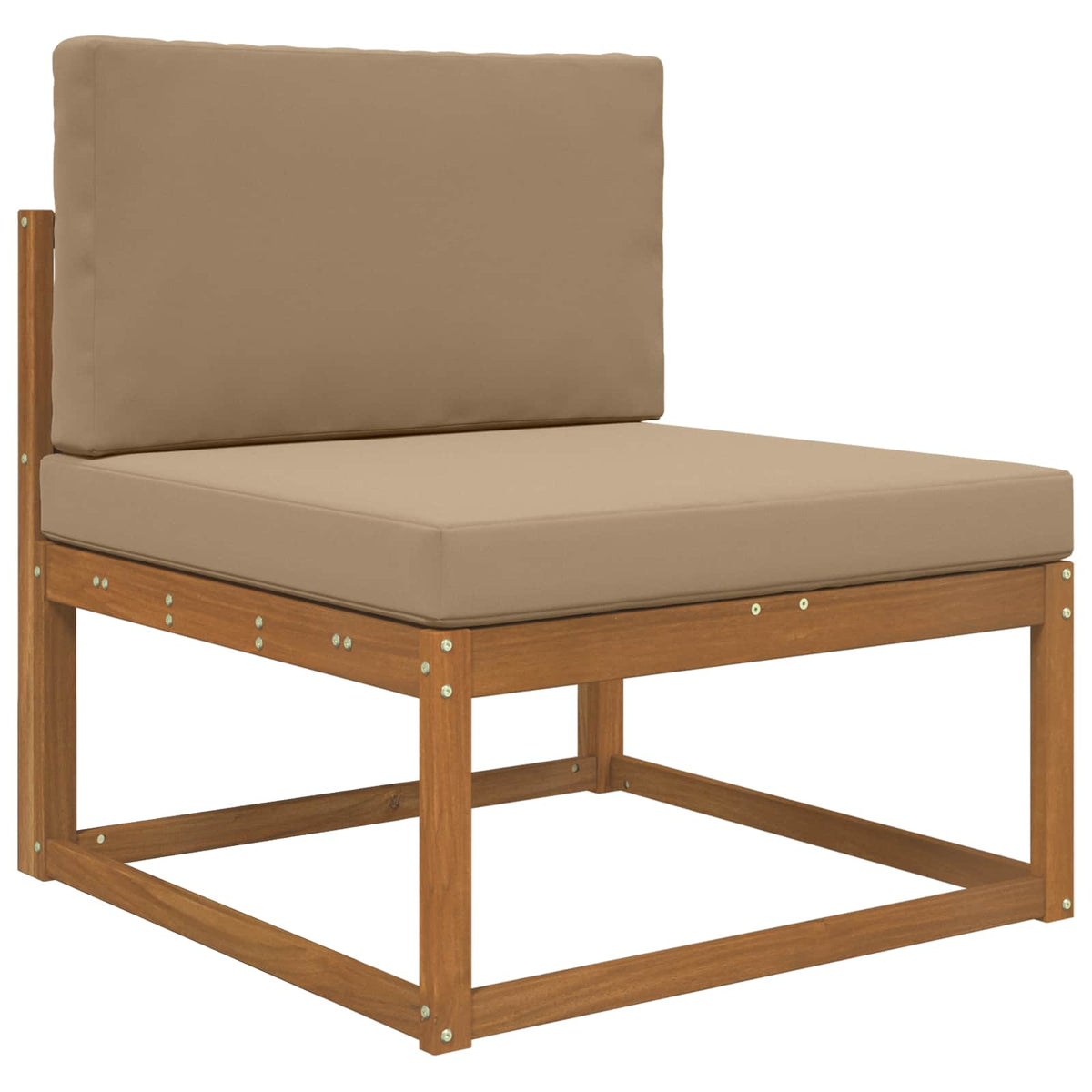 Udendørs Sofa Pude Polyester Gråbrun 80 x 80 cm
