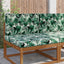 Udendørs Sofa Pude Polyester Bladmønster 80 x 80 cm Bladmønster