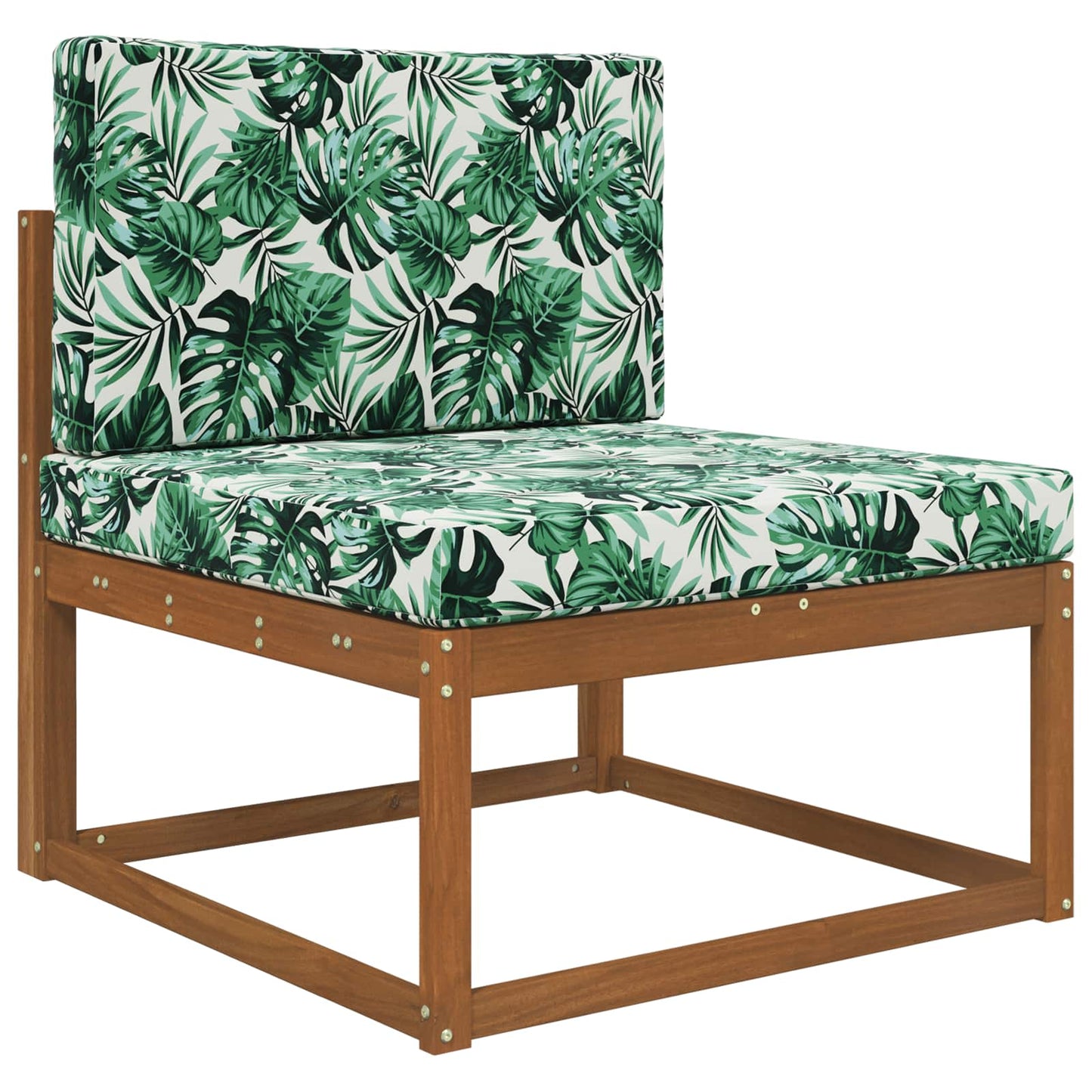 Udendørs Sofa Pude Polyester Bladmønster 80 x 80 cm Bladmønster