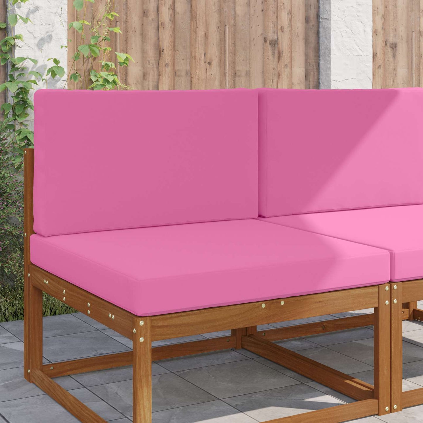Udendørs Sofa Pude Polyester Lyserød 80 x 80 cm