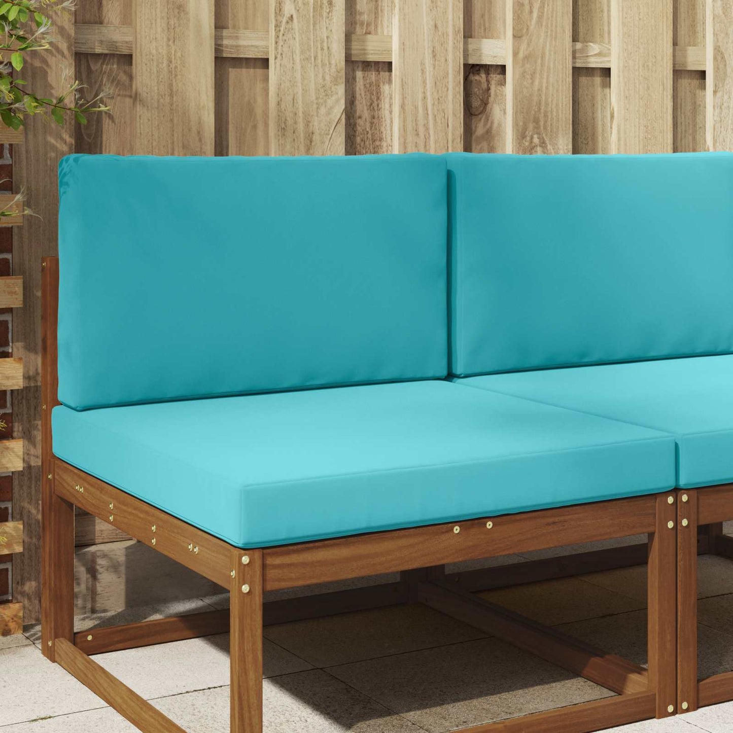 Udendørs Sofa Pude Polyester Turkis 80 x 80 cm