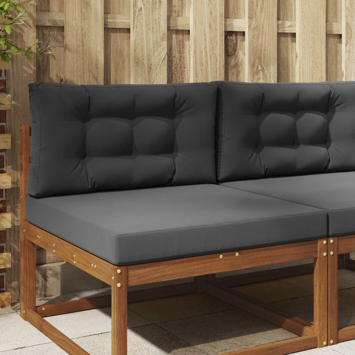 Udendørs Sofa Pude Polyester Antracit 80 x 80 cm