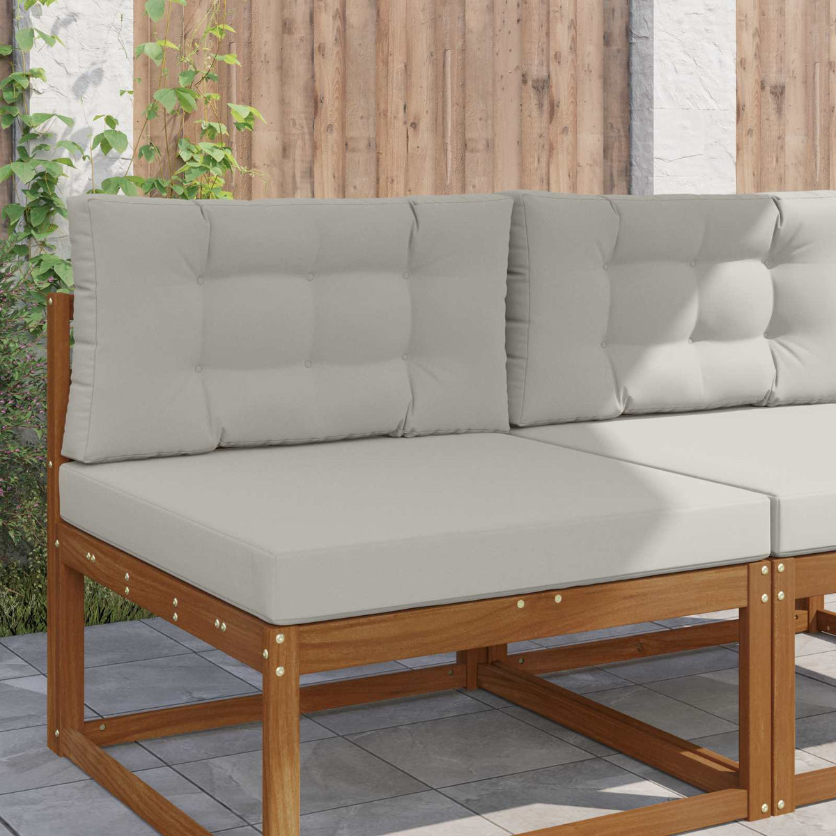 Udendørs Sofa Pude Polyester Grå 80 x 80 cm