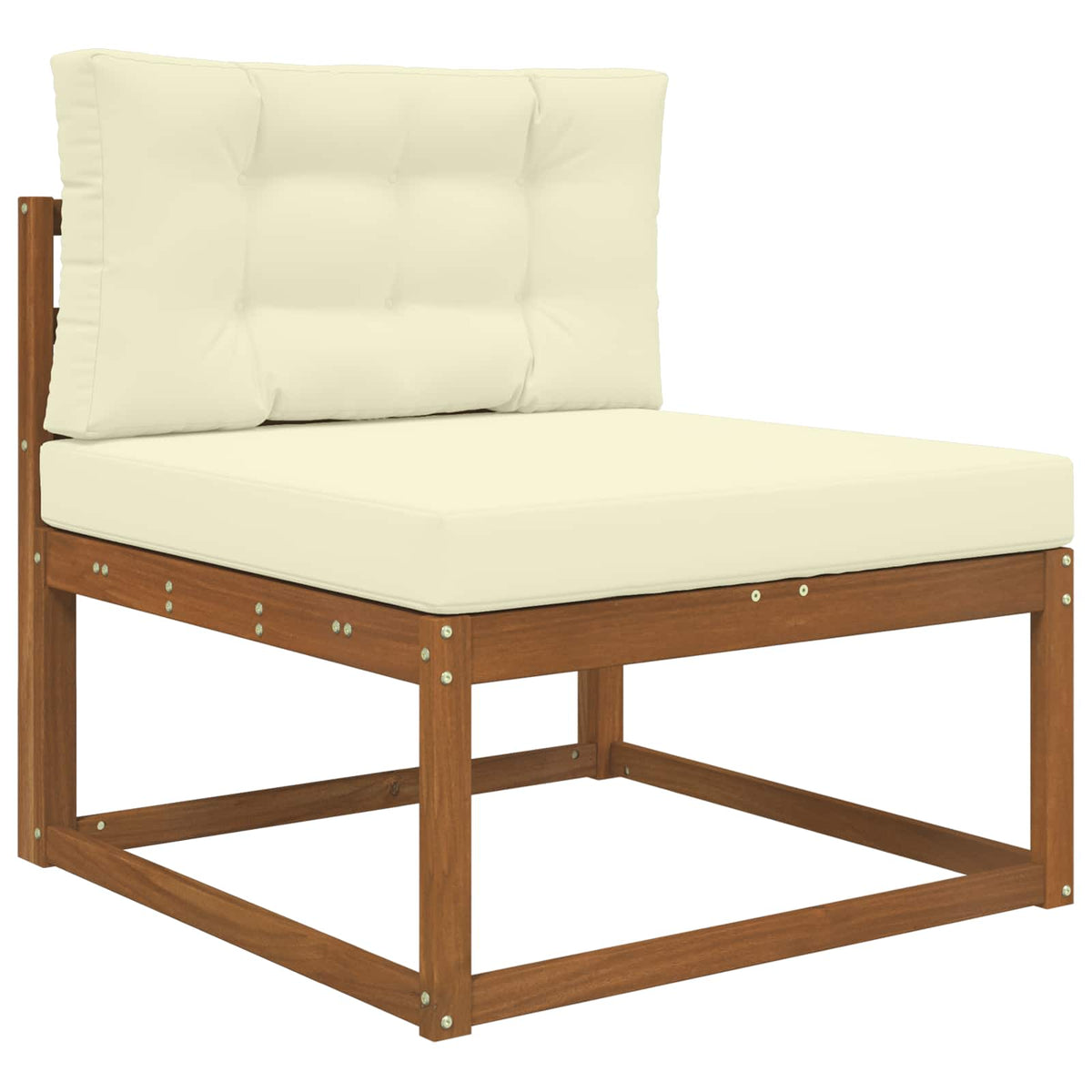 Udendørs Sofa Pude Polyester Cremefarvet 80 x 80 cm