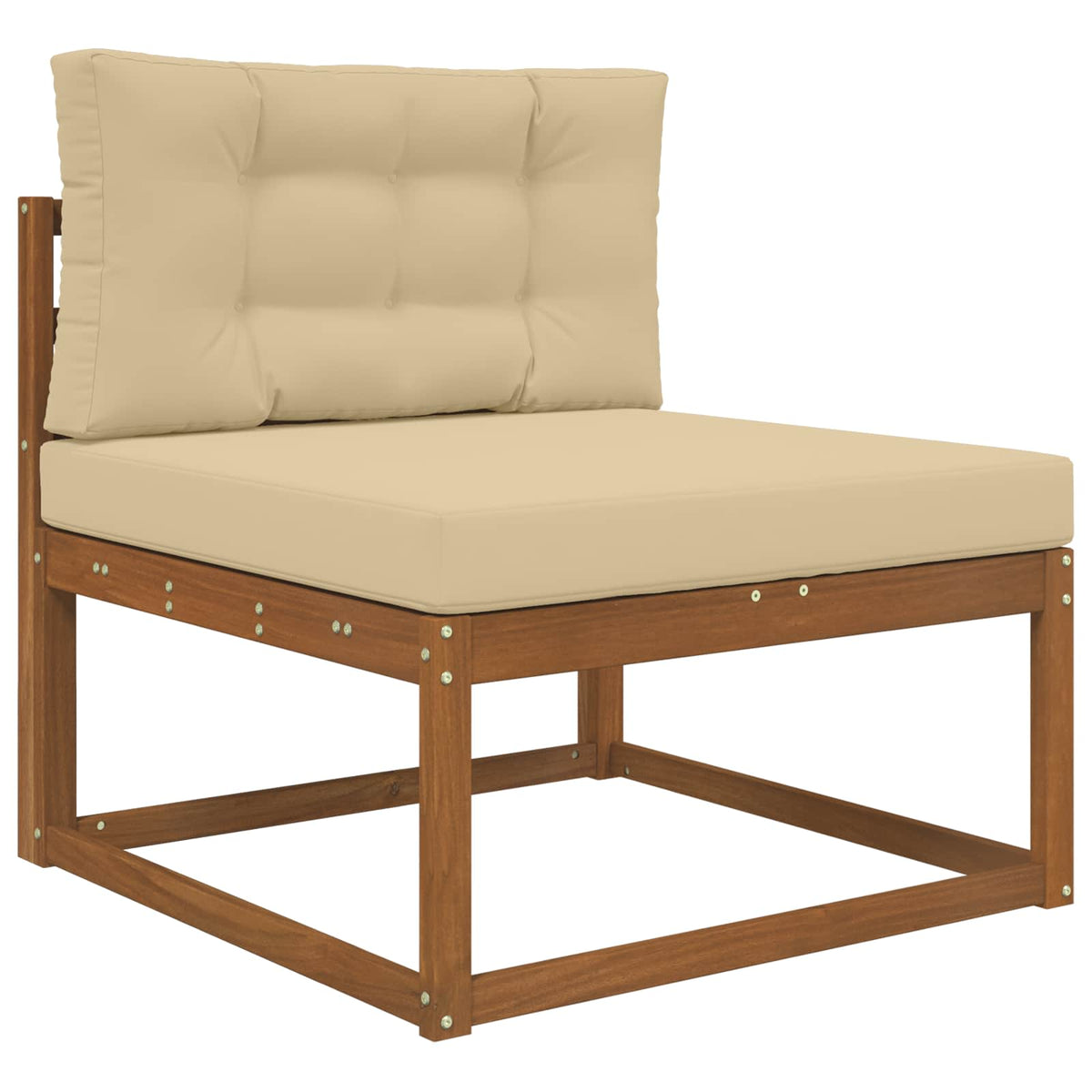 Udendørs Sofa Pude Polyester Beige 80 x 80 cm