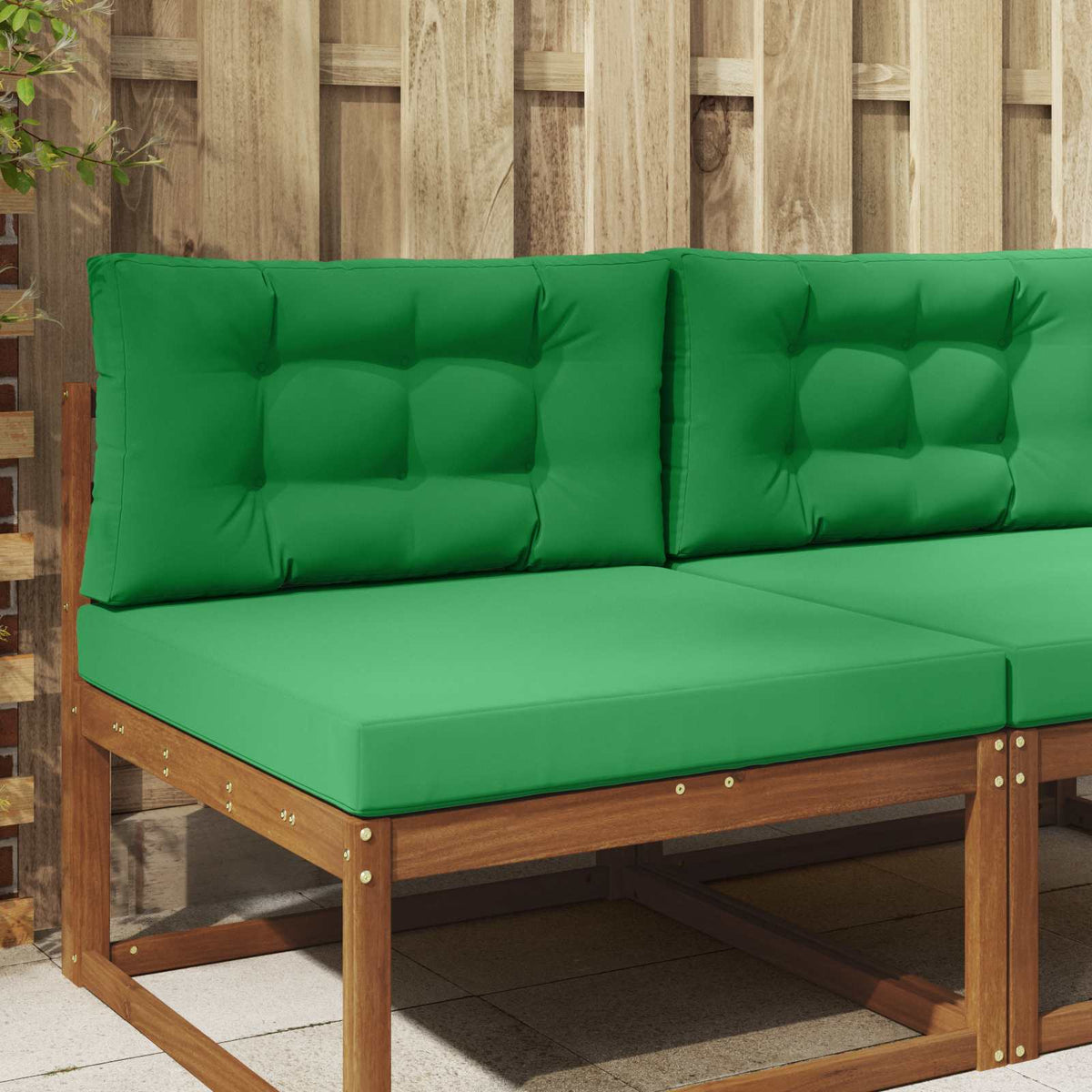 Udendørs Sofa Pude Polyester Grøn 80 x 80 cm