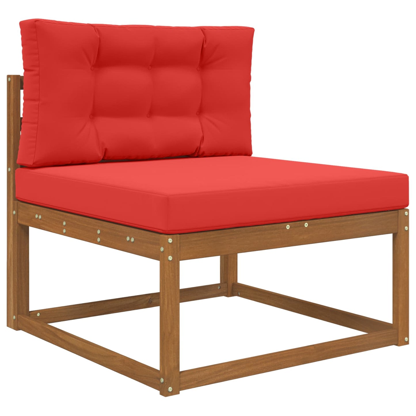 Udendørs Sofa Pude Polyester Rød 80 x 80 cm