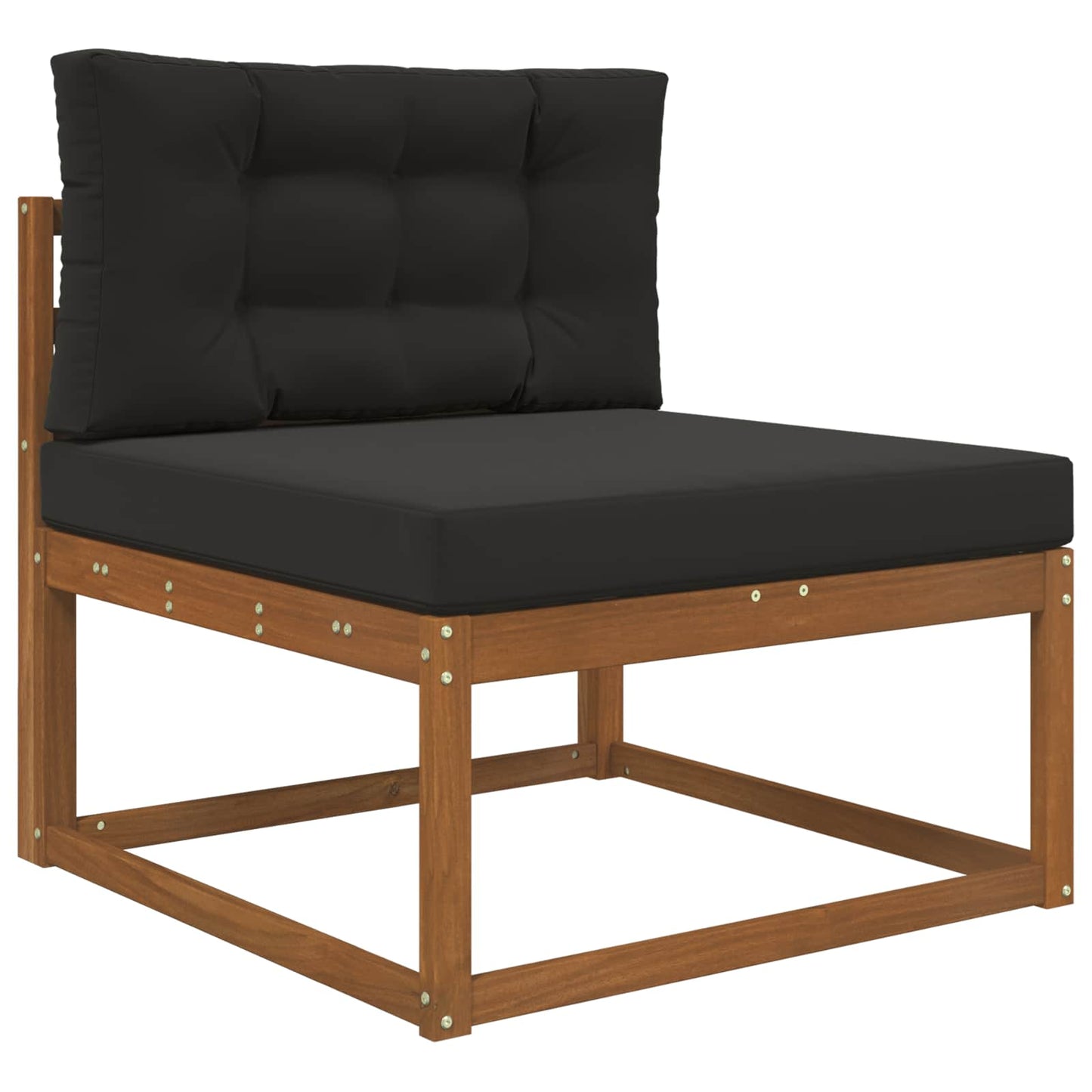 Udendørs Sofa Pude Polyester Sort 80 x 80 cm