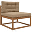 Udendørs Sofa Pude Polyester Gråbrun 80 x 80 cm