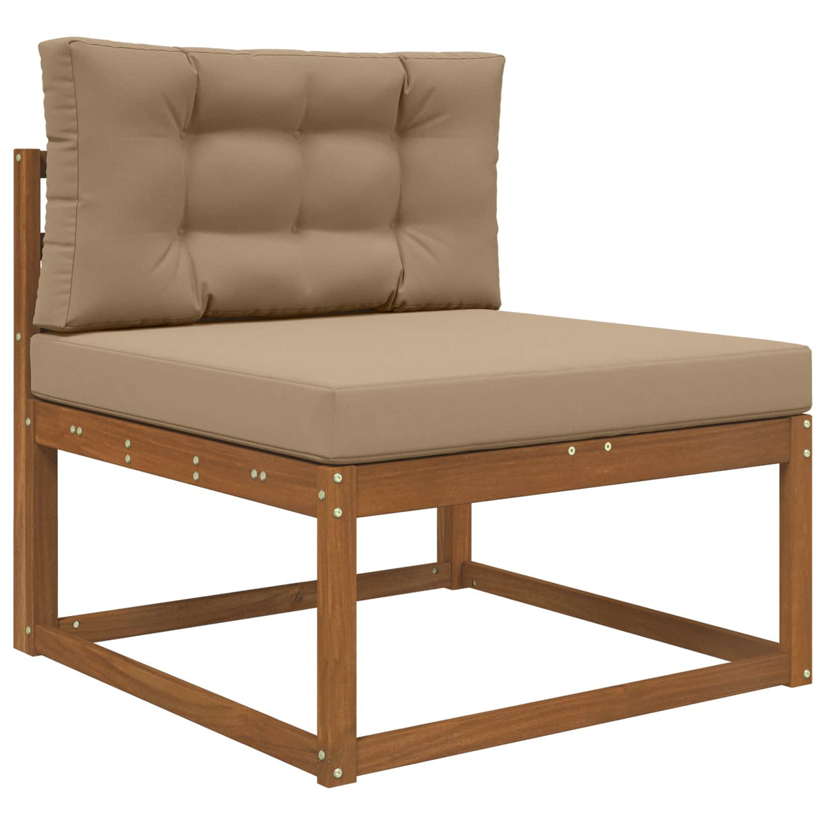 Udendørs Sofa Pude Polyester Gråbrun 80 x 80 cm