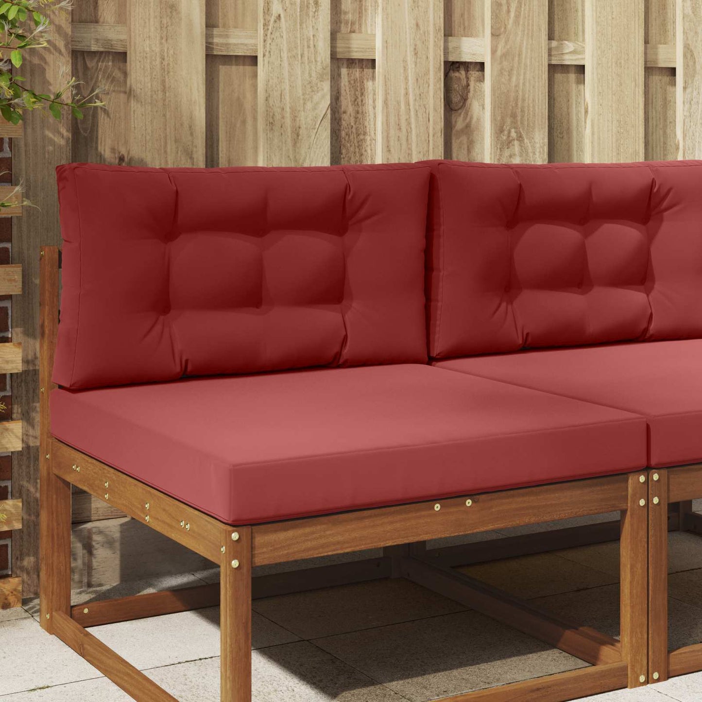 Udendørs Sofa Pude Polyester Vinrød 80 x 80 cm