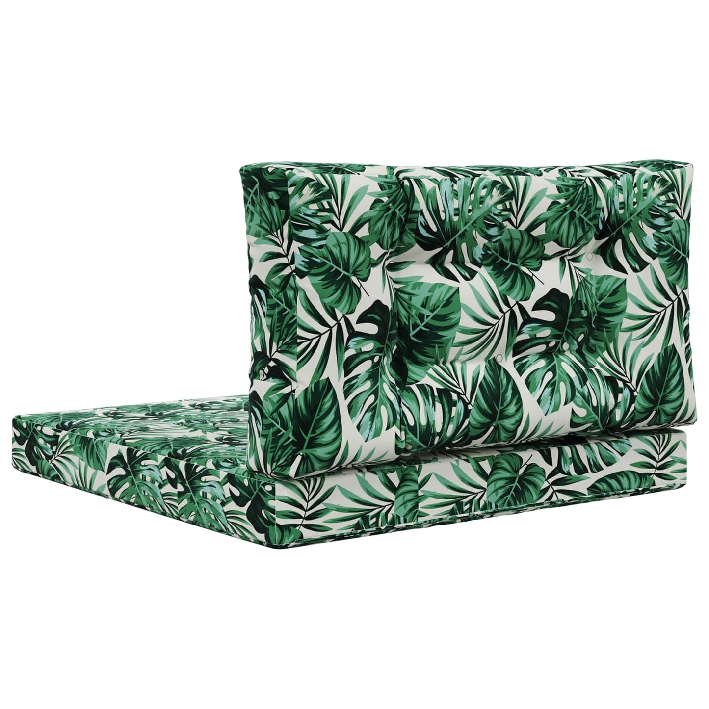 Udendørs Sofa Pude Polyester Bladmønster 80 x 80 cm Bladmønster