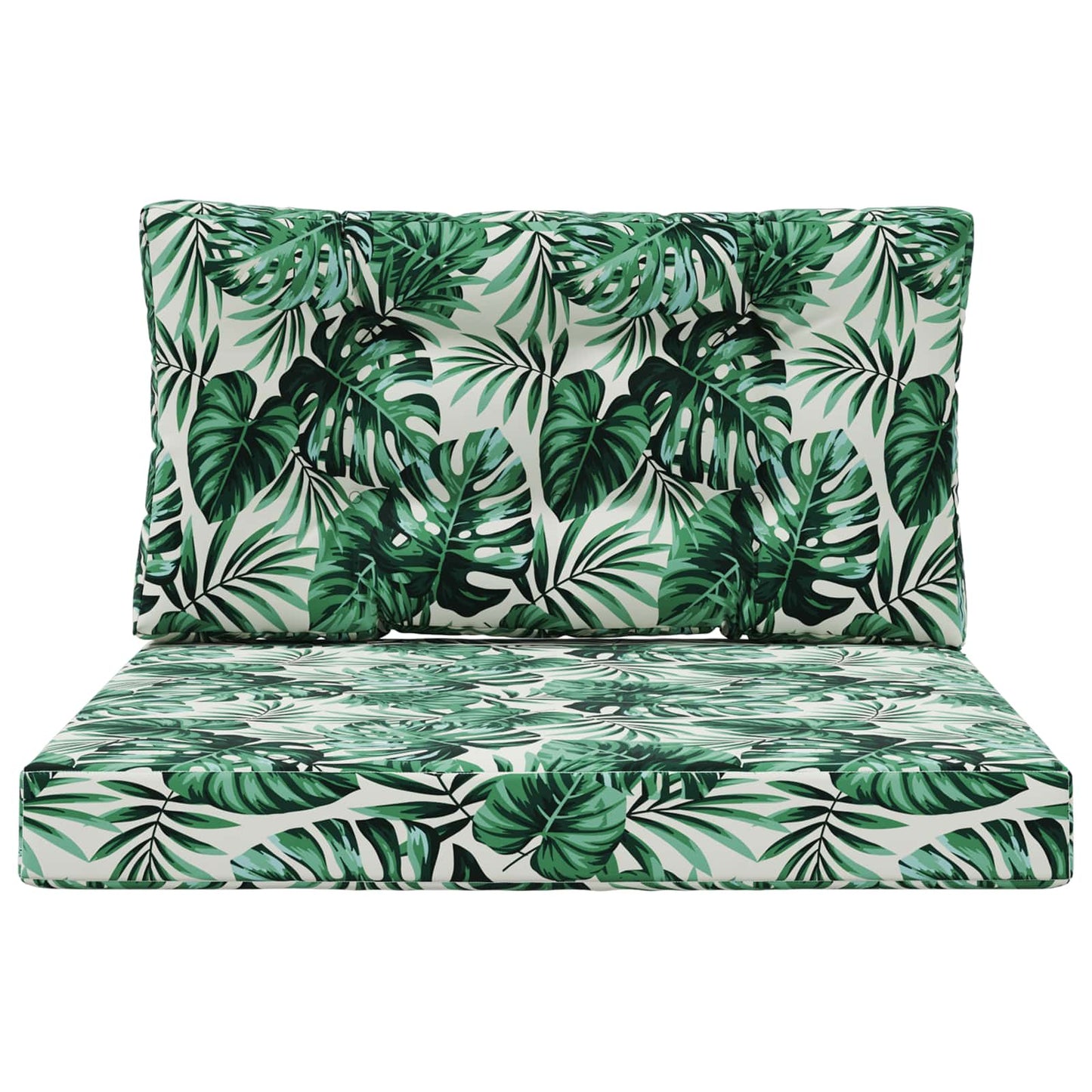 Udendørs Sofa Pude Polyester Bladmønster 80 x 80 cm Bladmønster