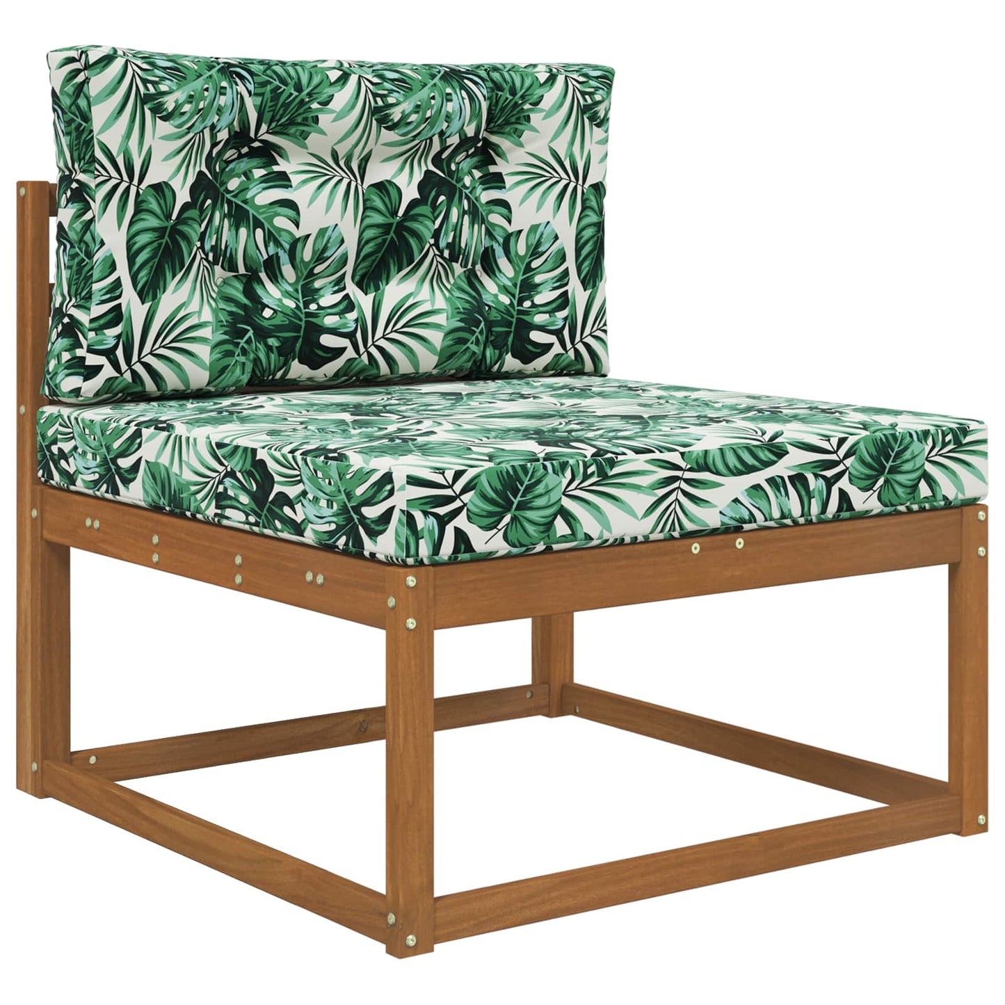 Udendørs Sofa Pude Polyester Bladmønster 80 x 80 cm Bladmønster
