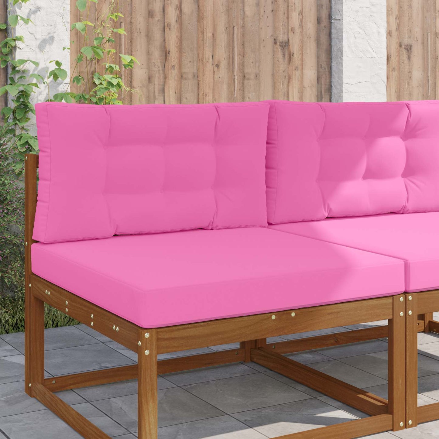 Udendørs Sofa Pude Polyester Lyserød 80 x 80 cm