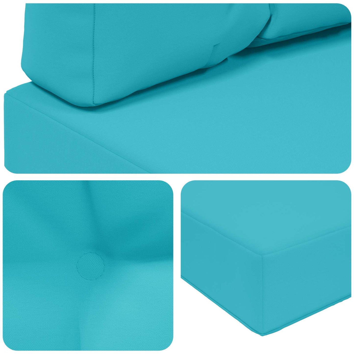 Udendørs Sofa Pude Polyester Turkis 80 x 80 cm