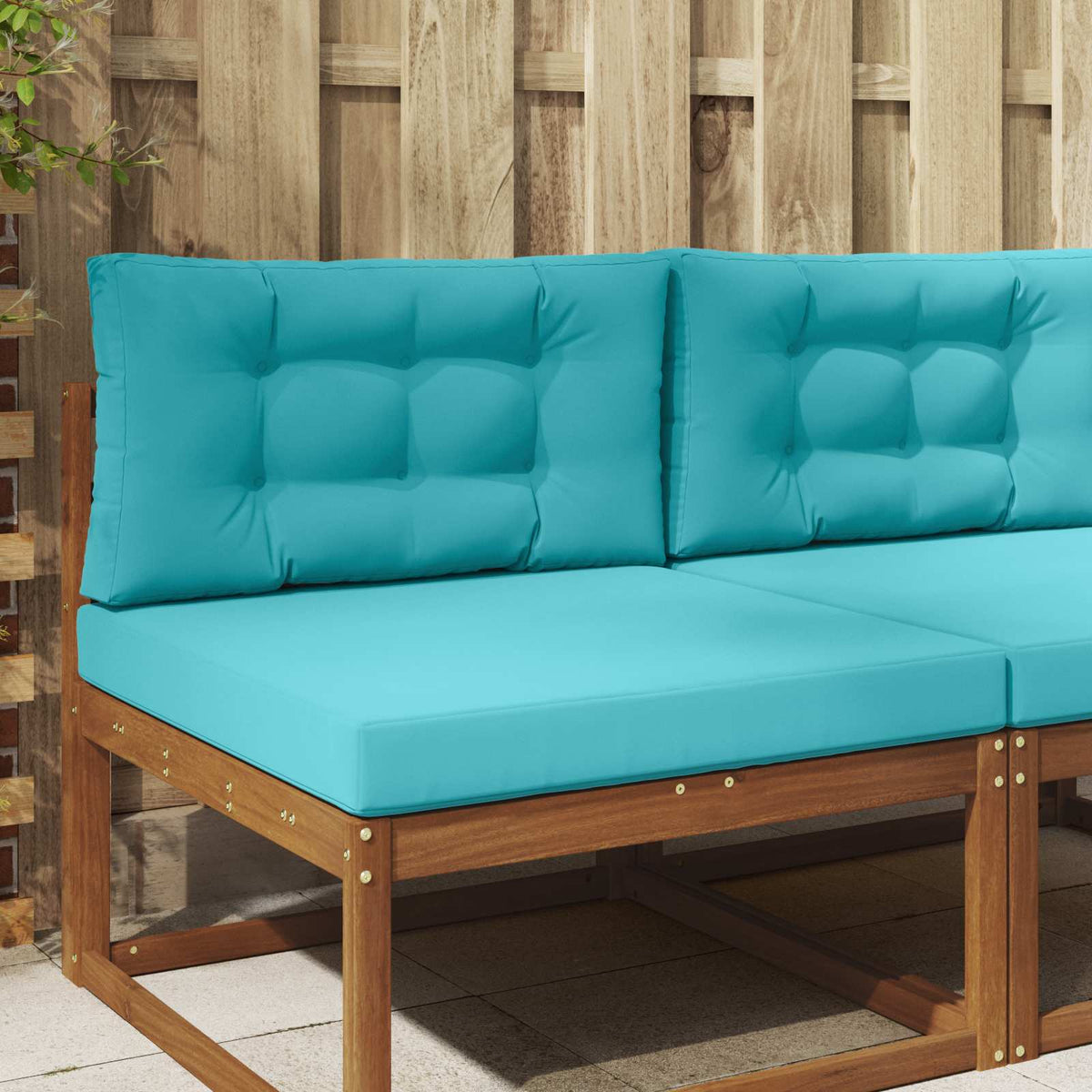 Udendørs Sofa Pude Polyester Turkis 80 x 80 cm