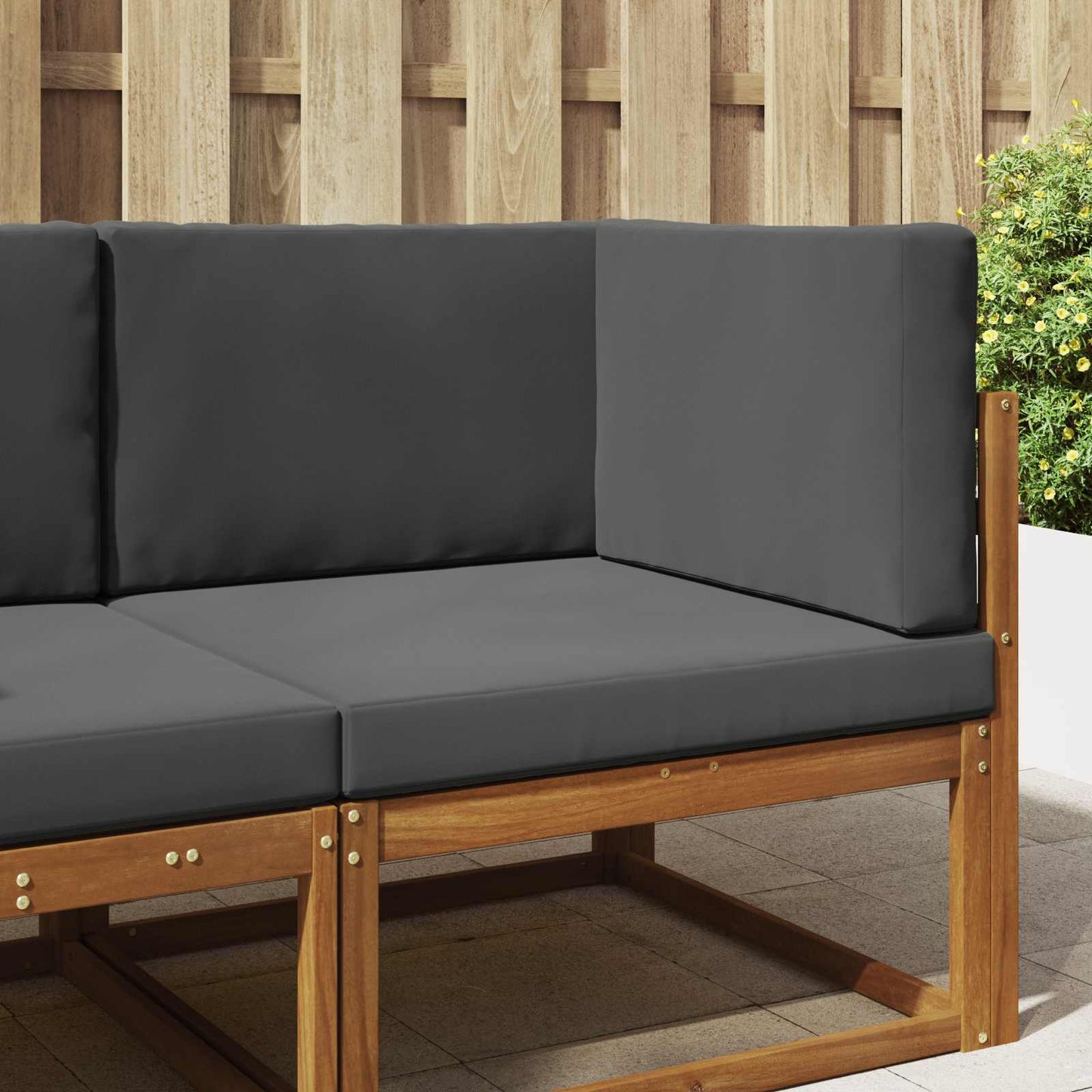 Udendørs Sofa Pude Polyester Antracit 80 x 80 cm