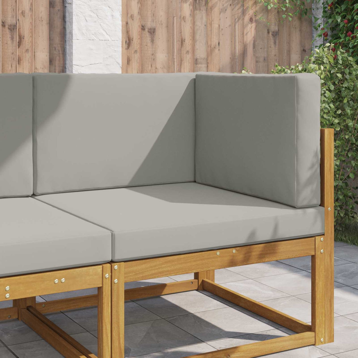 Udendørs Sofa Pude Polyester Grå 80 x 80 cm