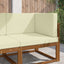 Udendørs Sofa Pude Polyester Cremefarvet 80 x 80 cm