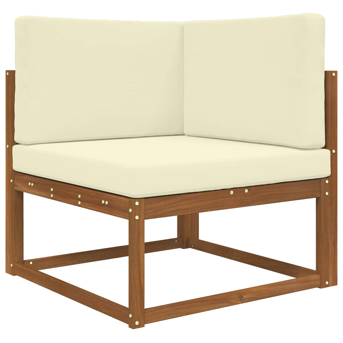 Udendørs Sofa Pude Polyester Cremefarvet 80 x 80 cm