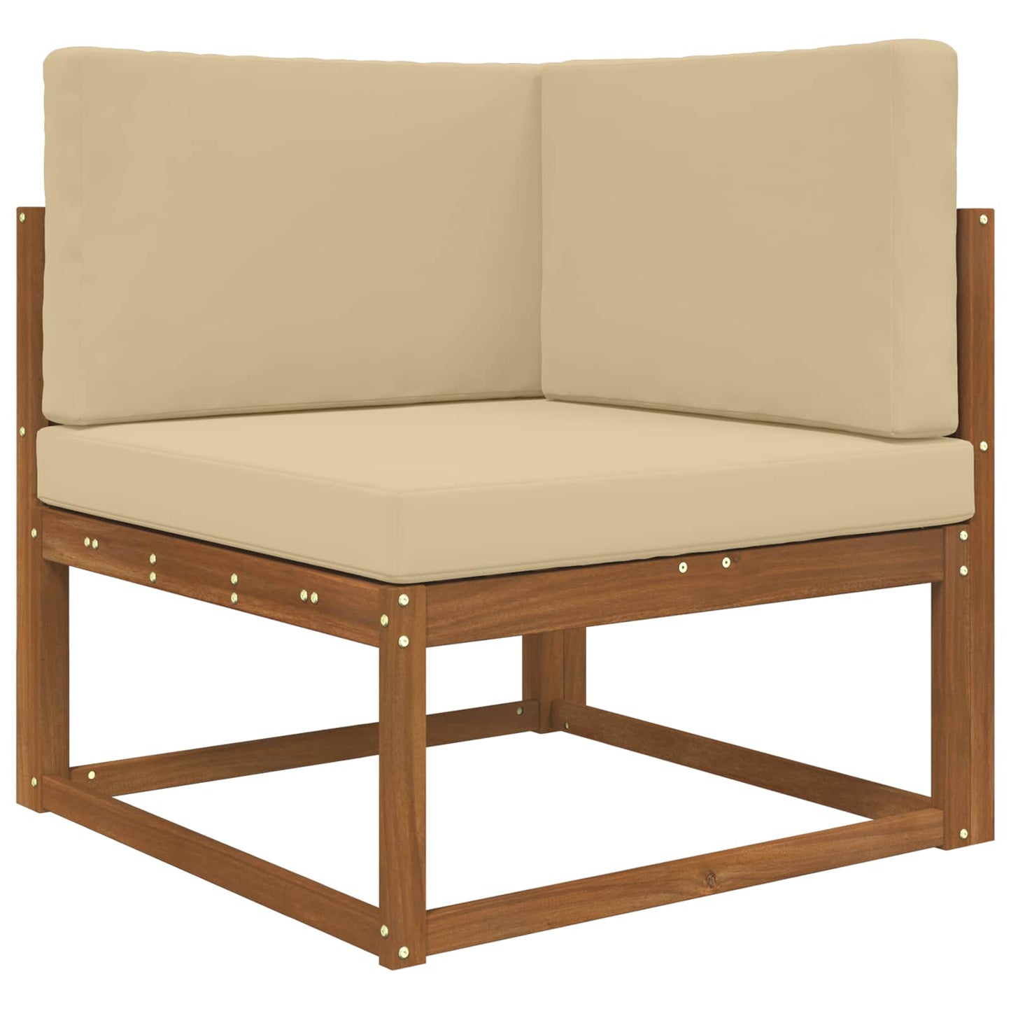 Udendørs Sofa Pude Polyester Beige 80 x 80 cm