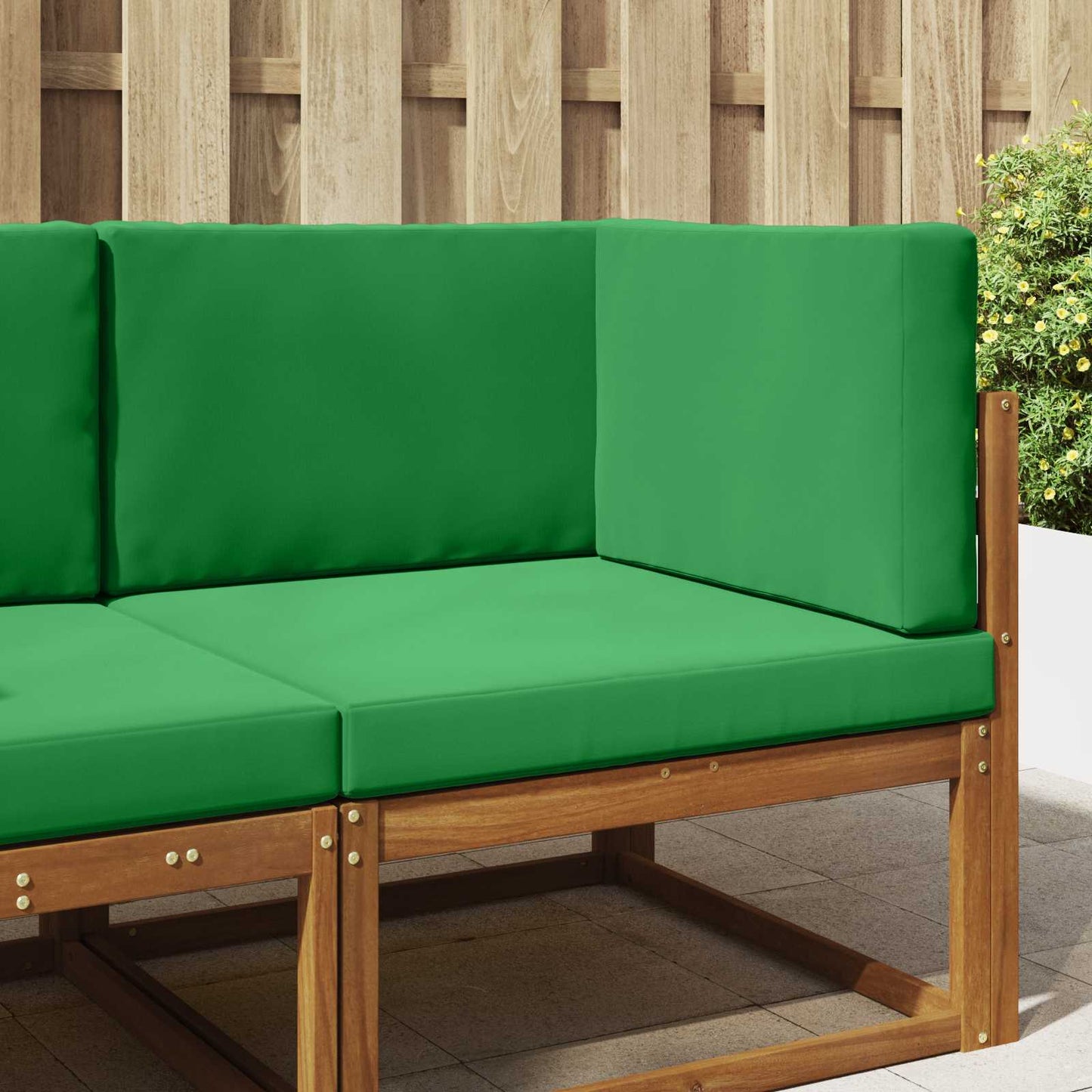 Udendørs Sofa Pude Polyester Grøn 80 x 80 cm
