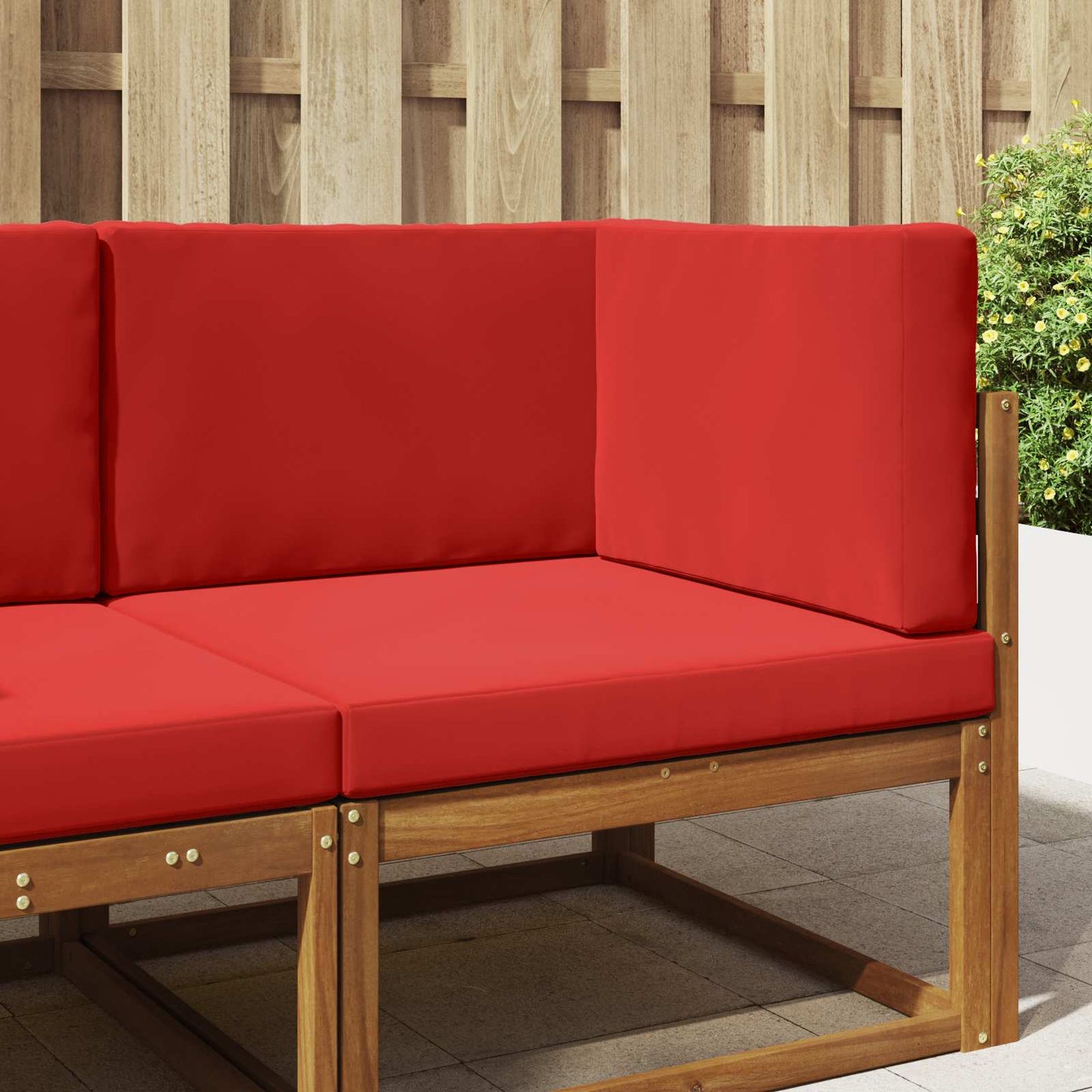 Udendørs Sofa Pude Polyester Rød 80 x 80 cm