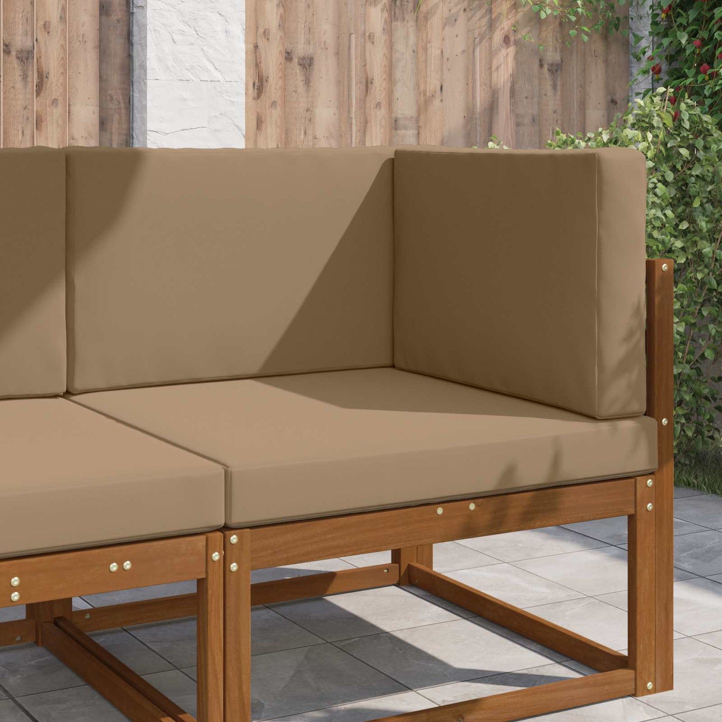 Udendørs Sofa Pude Polyester Gråbrun 80 x 80 cm