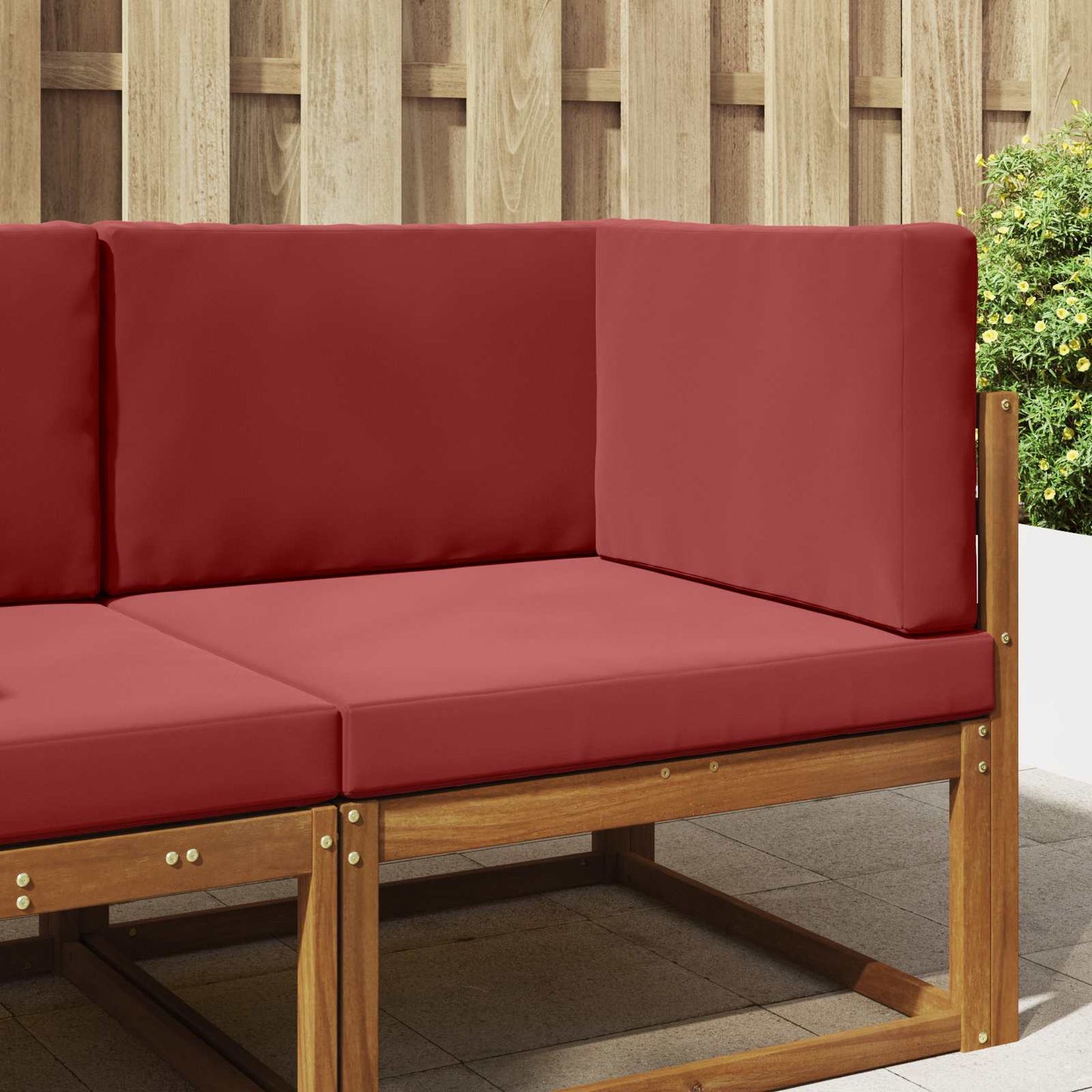 Udendørs Sofa Pude Polyester Vinrød 80 x 80 cm