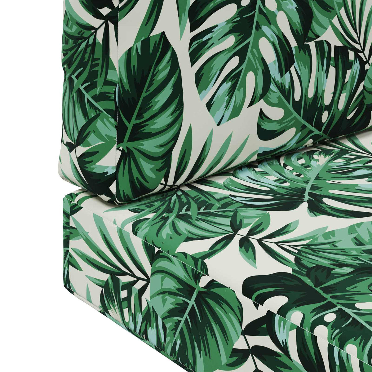 Udendørs Sofa Pude Polyester Bladmønster 80 x 80 cm Bladmønster