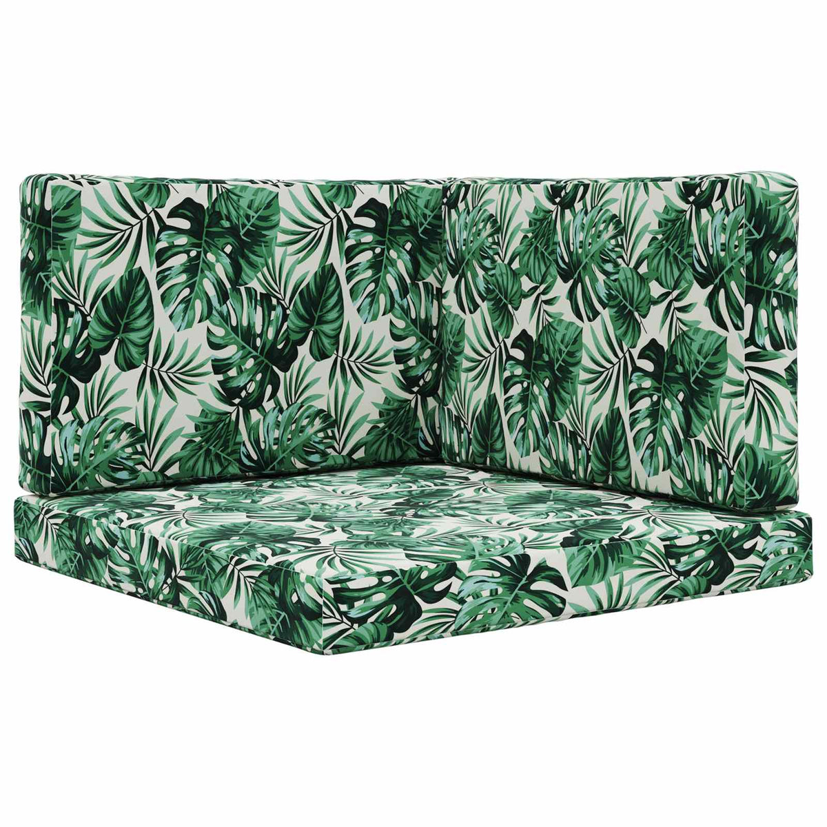 Udendørs Sofa Pude Polyester Bladmønster 80 x 80 cm Bladmønster