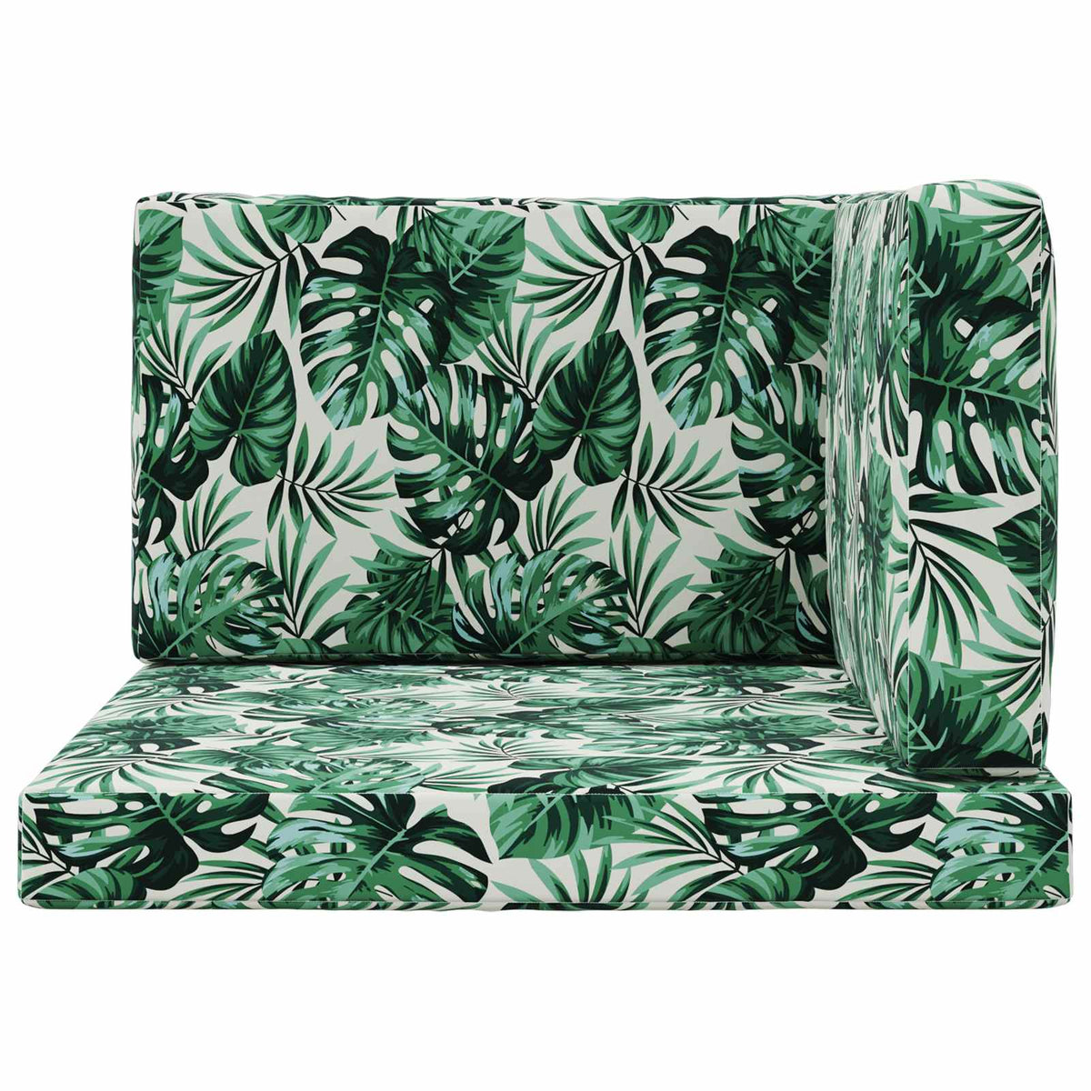 Udendørs Sofa Pude Polyester Bladmønster 80 x 80 cm Bladmønster