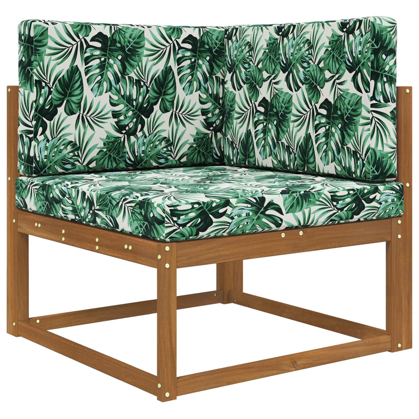 Udendørs Sofa Pude Polyester Bladmønster 80 x 80 cm Bladmønster