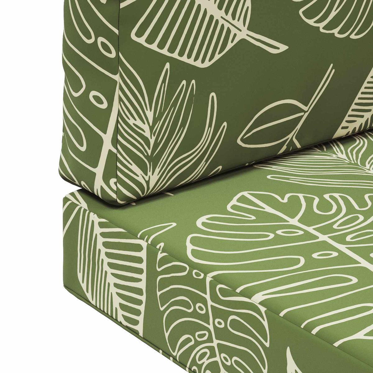 Udendørs Sofa Pude Polyester Bladdesign 80 x 80 cm Bladdesign