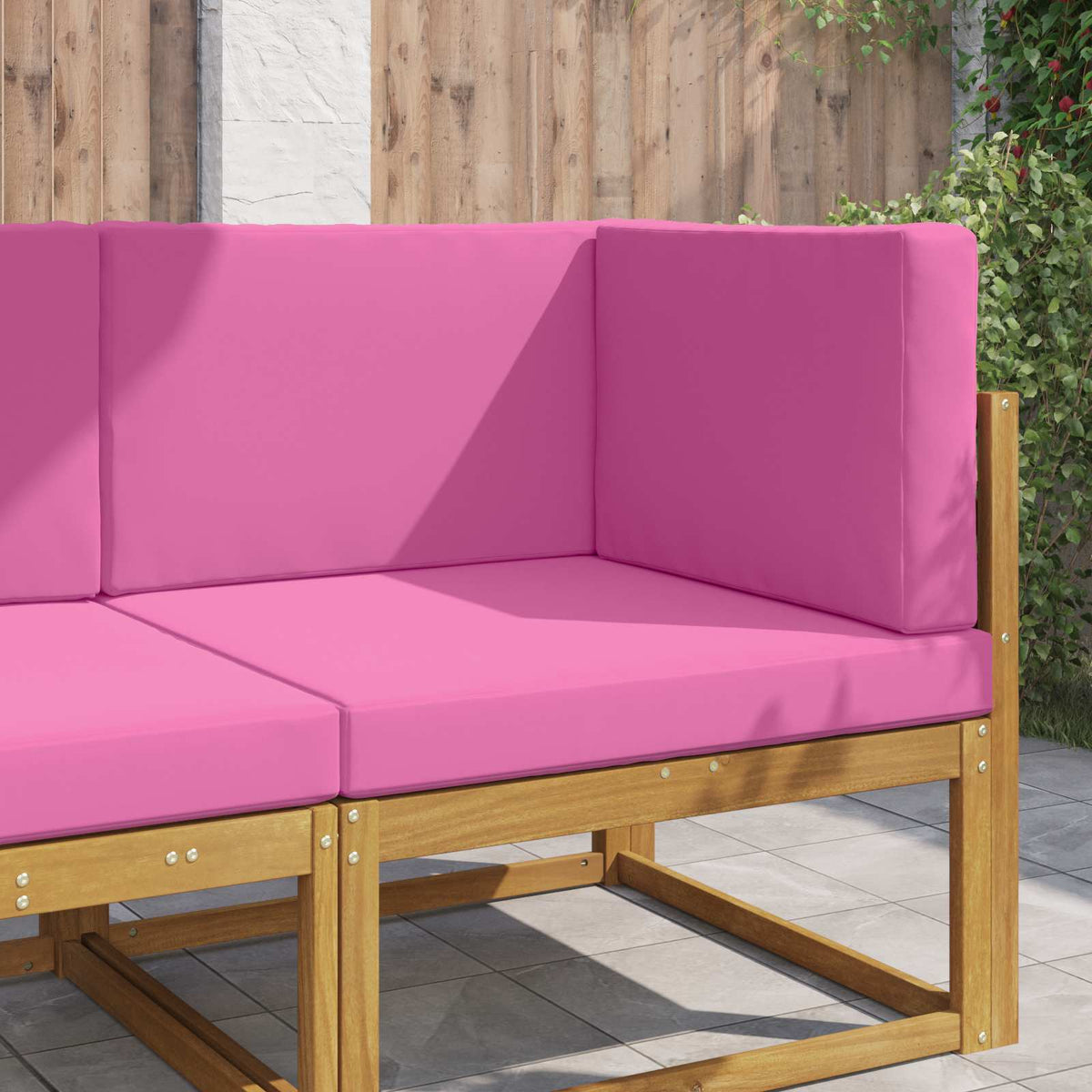 Udendørs Sofa Pude Polyester Lyserød 80 x 80 cm